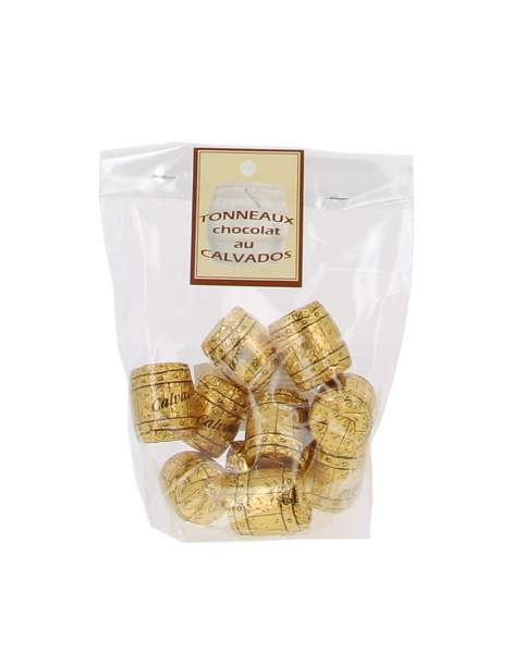 Sachet 10 tonneaux chocolat calvados