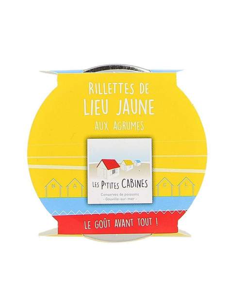 Rillettes de Lieu jaune aux agrumes - Les p'tites cabines 90g