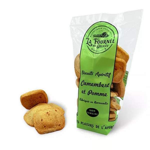 Sablés apéritifs Camembert et pomme La fournée des délices 100g