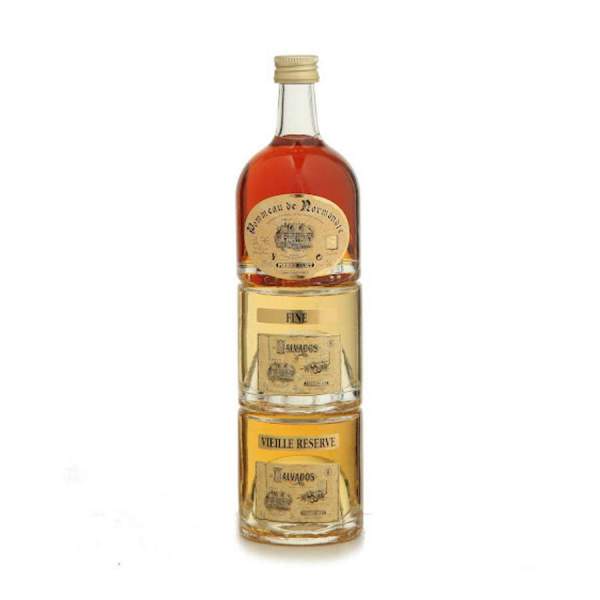 Mignonnettes empilables de Calvados et Pommeau de Normandie