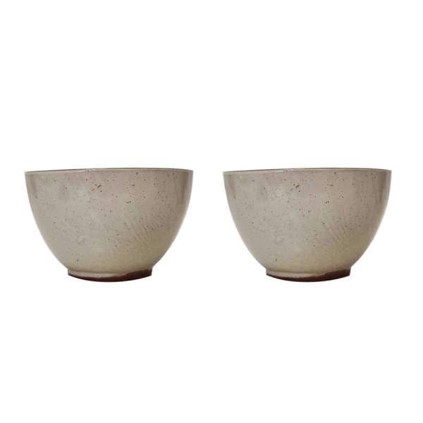 2 Bolées à cidre blanches 20cl Poterie Turgis